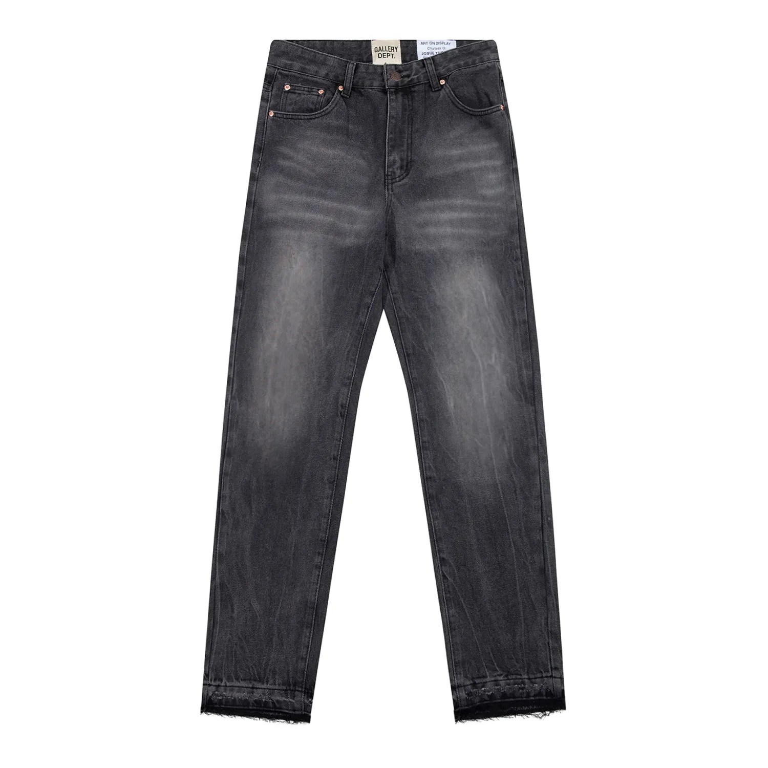 643#Gallery Dept new basic style washed small straight leg jeans American high street casual trousers washed black washed blue S～XL p220